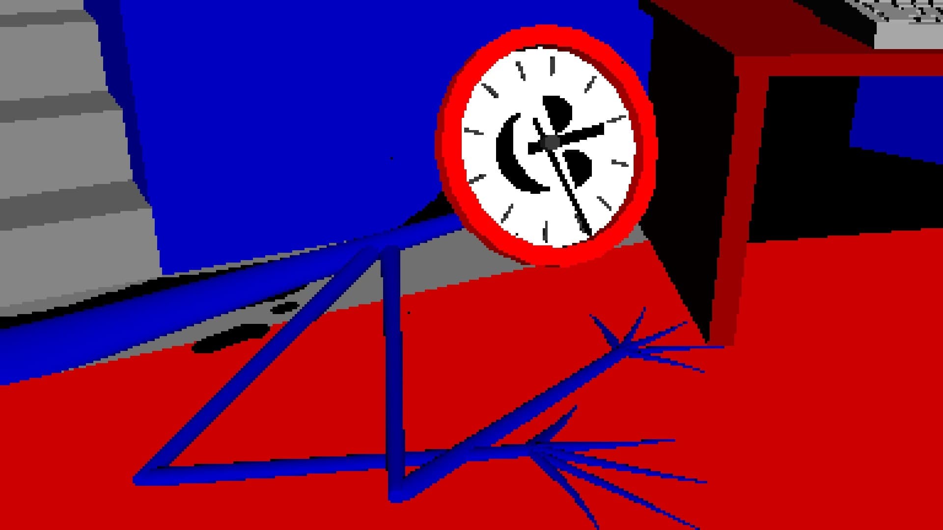Clocky striking across the screen during the Endacopia boss fight